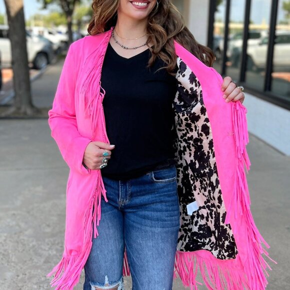 Scottsdale Suede Jacket Pink - Picture 5 of 8